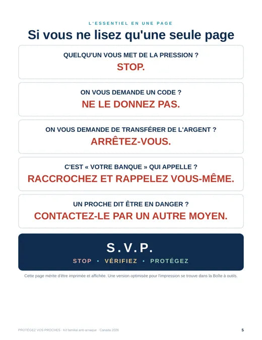 Si vous ne lisez qu'une seule page