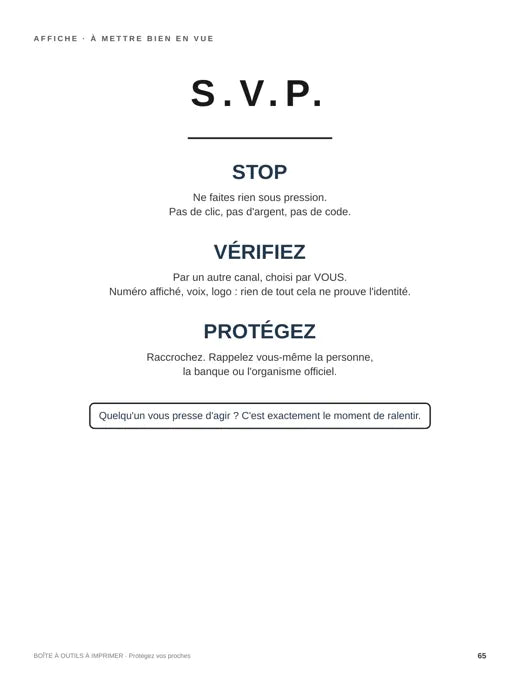 Affiche S.V.P. imprimable